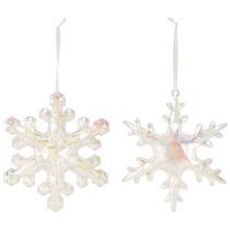 Artikel Decoratieve sneeuwvlokken, winterdecoratie, iriserend, Ø14–15cm, 2 stuks