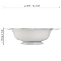 Artikel Decoratieve metalen schaal in wit en zwart vintage stijl, Ø20,5 cm, 3 stuks
