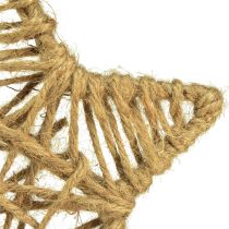 Artikel Decoratieve ster om op te hangen jute ster naturel Ø18cm 4 st