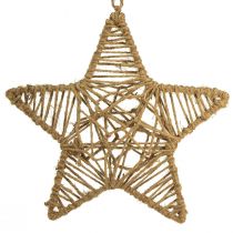 Artikel Decoratieve ster voor ophangster van naturel jute 28cm 4 st