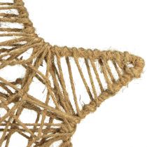 Artikel Decoratieve ster voor ophangster van naturel jute 28cm 4 st