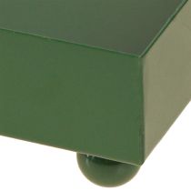Artikel Decoratieve schaal vierkant metalen schaal groen 15×15cm 2 stuks