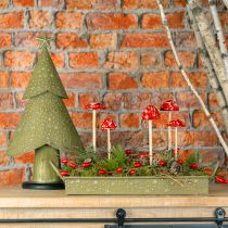 Artikel Decoratief dienblad Kerst groene sterren 49cm/43cm set van 2