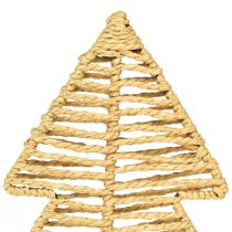 Artikel Decoratieve kerstboom zwart natuurlijk metaal raffia 30×11,5×60cm