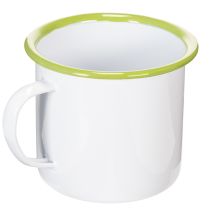 Artikel Decoratieve mok/plantenpot, geëmailleerd, Ø11,5 cm H10 cm