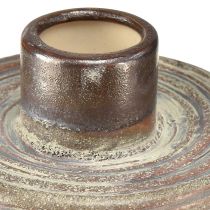 Artikel Decoratieve vaas keramiek keramische vaas bruin blauw grijs 12x10,5cm 2st