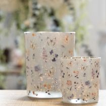 Artikel Decoratieve glazen lantaarn met vlinderdesign voor stijlvolle woonaccessoires, 8 cm, 4 stuks