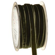 Artikel Decoratieve linten Fluweel donkergroen 10mm 20m