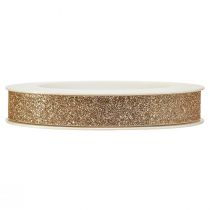 Artikel Decoratief lint champagne glitterlint decoratief lint B15mm L18m