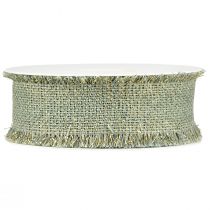 Artikel Sierlint franje sierlint lichtgroen goud B40mm L15m