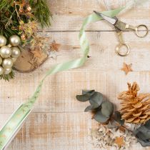 Artikel Decoratief lint met gouden strikken op een rol, 15 mm breed, 18 m lang