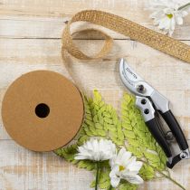Artikel Decoratief jute lint, geel, naturel, 25 mm; rustiek decoratief jute lint, 10 m
