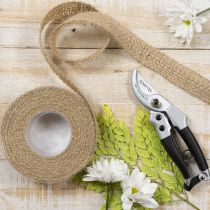 Artikel Decoratief jute lint, naturel, 25 mm; jute lint; rustiek cadeaulint, 10 m