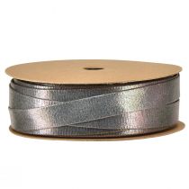 Artikel Decoratief lint zilver metallic look sieradenlint 15mm 15m