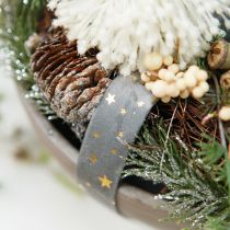 Artikel Fluwelen lint sterlint grijs goud sieradenlint B25mm L8m