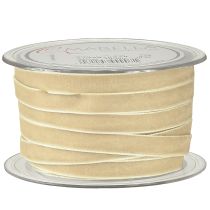 Artikel Decoratief lint fluwelen lint cadeaulint fluweel beige 10mm 20m
