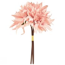 Artikel Decoratieve bloemen dahlia kunst roze bloesem Ø15cm L28cm 3 st