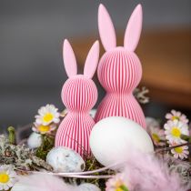Artikel Decoratief paashaasje, symbool voor een lenteachtige huisdecoratie, 13 cm, 3 stuks