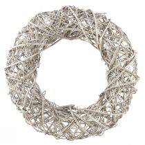 Artikel Decoratieve krans houtdecoratie rotan naturel wit Ø40cm H9,5cm