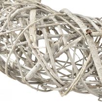 Artikel Decoratieve krans houtdecoratie rotan naturel wit Ø40cm H9,5cm