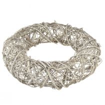 Artikel Decoratieve krans houtdecoratie rotan naturel wit Ø40cm H9,5cm