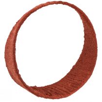 Artikel Decoratieve jute ring brede lus geel oker bruin Ø30cm 3st