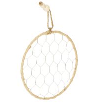 Artikel Decoratieve metalen raffia ophangringen, Ø20cm, 4 stuks, boho wanddecoratie, raamdecoratie