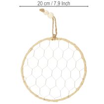 Artikel Decoratieve metalen raffia ophangringen, Ø20cm, 4 stuks, boho wanddecoratie, raamdecoratie