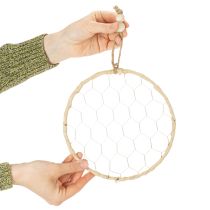 Artikel Decoratieve metalen raffia ophangringen, Ø20cm, 4 stuks, boho wanddecoratie, raamdecoratie