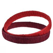 Artikel Decoratieve ring jute decoratielus rood donkerrood 4cm Ø30cm 2st