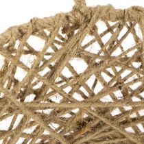 Artikel Decoratieve ringen van jute, natuurlijke stijl, hangende decoratie, boho-stijl, Ø38 cm, 2 stuks, metalen ringen, wanddecoratie, raamdecoratie