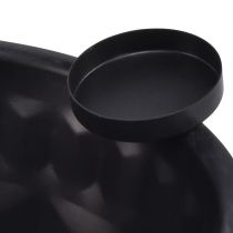 Artikel Decoratieve metalen schaal in zwart – Gugelhupf-design, 26 cm – stijlvolle theelichthouder voor een gezellige sfeer