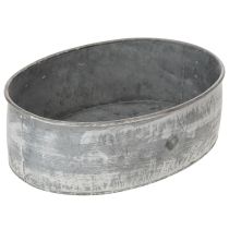 Artikel Decoratieve metalen schaal, ovaal, grijs, L22,5/19,5/16 cm, set van 3
