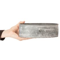 Artikel Decoratieve metalen schaal, ovaal, grijs, L22,5/19,5/16 cm, set van 3