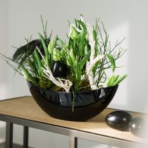 Artikel Decoratieve schaal zwart tafeldecoratie plantenboot 38,5x12,5x13cm