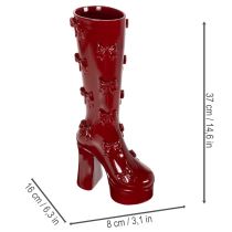 Artikel Decoratieve vaas in de vorm van een laars met strikdesign, 37 cm.