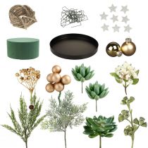 Artikel DIY-doos Kerstdecoratie met sappig arrangement Ø20cm