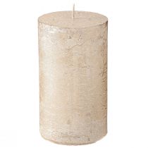 Artikel Effen kaarsen platina 70x120mm 4 st