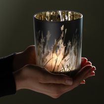 Artikel Elegante decoratieve lantaarn met grasmotief voor een gezellige sfeer in huis, 12,5 cm, 2 stuks.