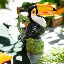 Artikel Exotische decoratieve vaas toekan keramiek figuur kleurrijk 20×10×24cm