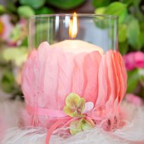 Artikel Veren voor handwerk Roze ganzenveren 18 cm - 20 cm 20 g x 2 stuks