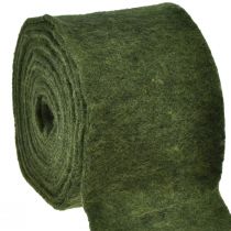 Artikel Vilten lint wollint knutselvilt viltrol donkergroen 15cm 5m