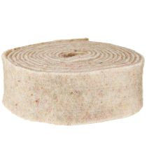 Artikel Viltlint wollen lint decoratieve stof bruin-rood beige wolvilt 7,5cm 5m