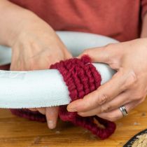 Artikel Viltkoord fleece Mirabell 25m donkerrood