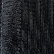 Artikel Zwart lint met franjes 4 cm, koordversiering, decoratieve lurex met franjes 25 m