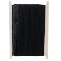 Artikel Zwart lint met franjes 4 cm, koordversiering, decoratieve lurex met franjes 25 m