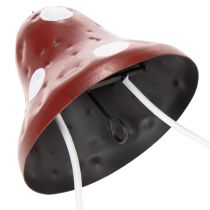 Artikel Metalen voederstation, met vliegenzwammotief, hangend, rood en wit, 25,5 cm