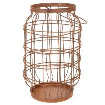 Artikel Tuinlantaarn, metaal, roestige afwerking, handvat, vintage, Ø19,5 cm