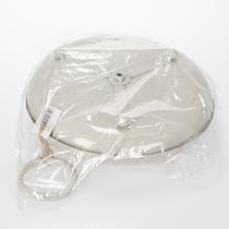 Artikel Decoratieve metalen schaal met handvat voor een modern woonkamerinterieur en tafeldecoratie, 31 cm.