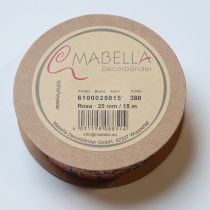 Artikel Cadeaulint met bloemenpatroon voor speelse cadeaus en knutselwerkjes, 2,5 cm breed, 15 m lang